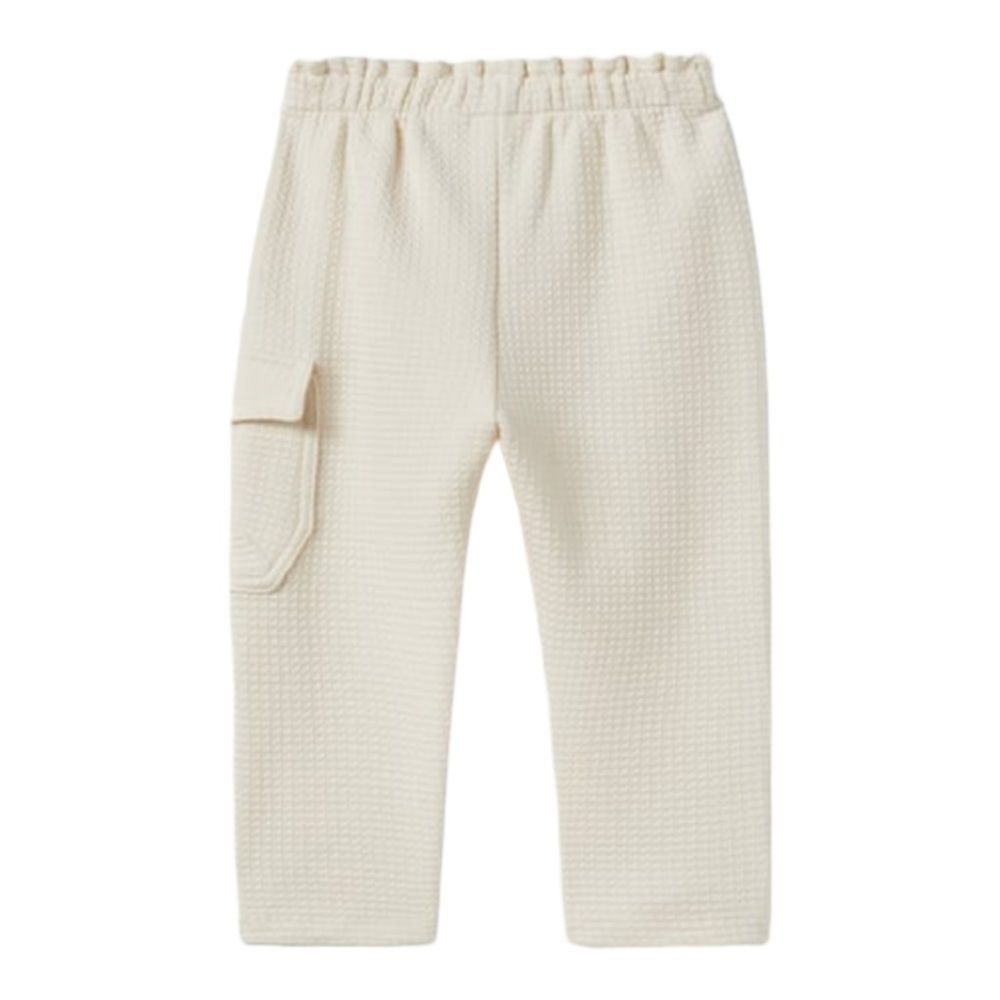 ZARA Kids | Ecru | EMBOSSED CARGO PANTS - Picture 2 of 7